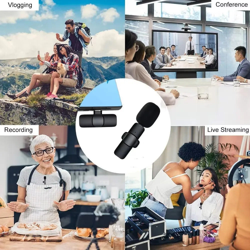 Xiaomi Wireless Lavalier Microphone Mini Portable Audio Video Recording Mic for iPhone Android Live Broadcast Gaming