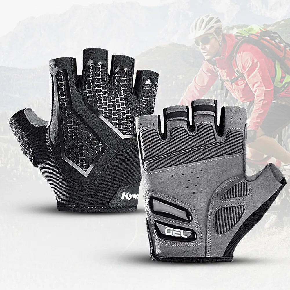 Cycling Gloves Anti- Slip Half Finger Gel Pad Shock-Absorbing Road Riding Gloves Summer Half-Finger Men Women Cycling Gloves
