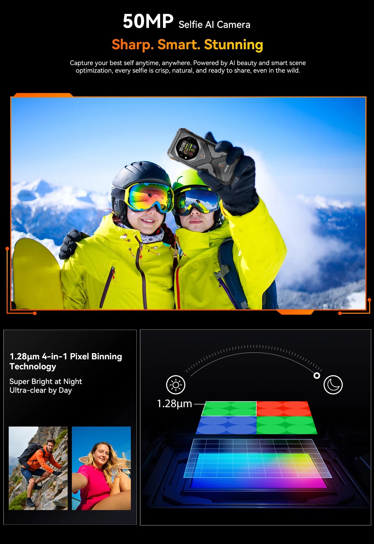 Blackview OSCAL TANK 1 Outdoor 5G Rugged Smartphone,20000mAh Battery, 6.78" 120Hz FHD+ Display, 16GB+512GB, 64MP+50MP Camera