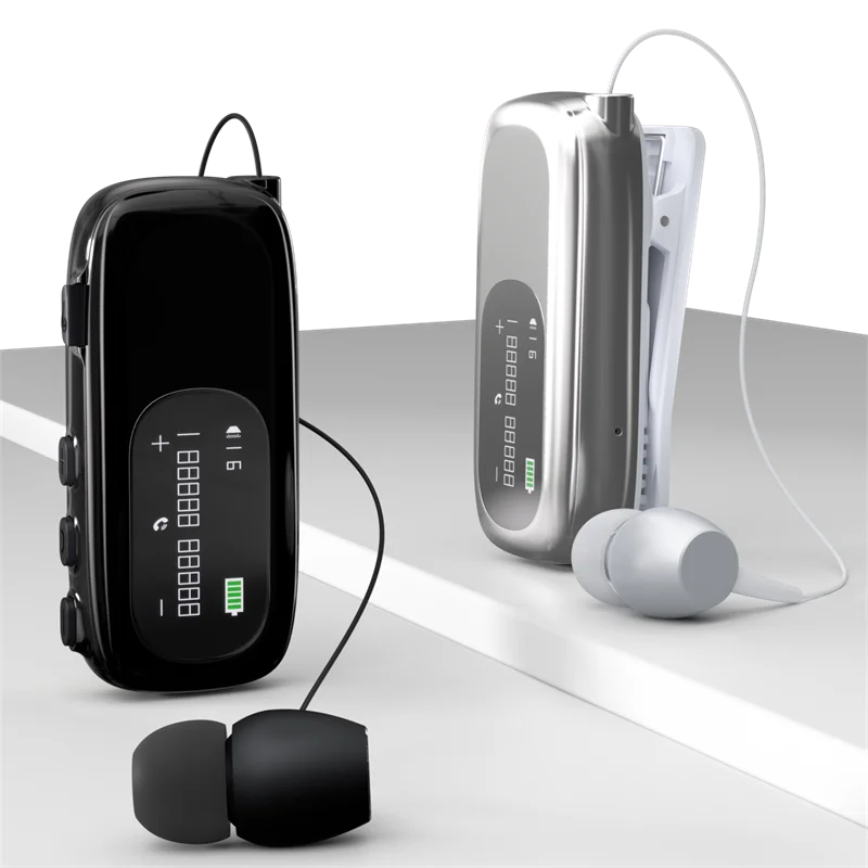 K75 Business Earphones Hands Free Bluetooth V5.4 LCD Display Wireless Earphones for Call and Cycling Noise Reduction Earphones