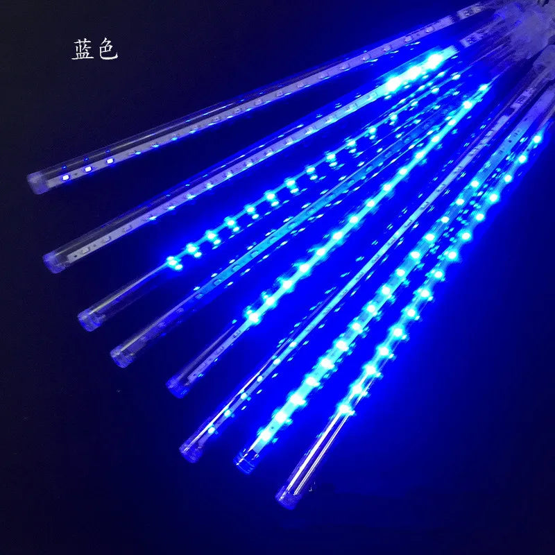 30/50cm Meteor Shower Rain 8 Tubes LED String Lights Waterproof Christmas Outdoor Patio Decorations Wedding Navidad Tree Holiday