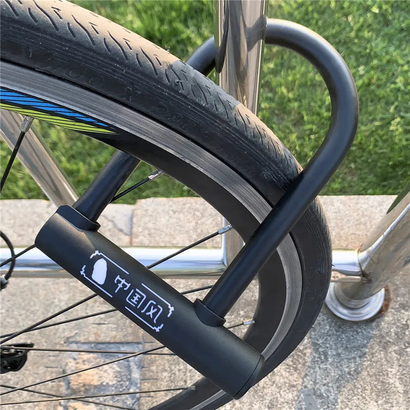 WEST BIKING Bicycle U Lock MTB Road Bike Padlock Portable Anti-theft Safety Motorcycle Scooter Cycling Lock Bicycle Accessories - You Offer