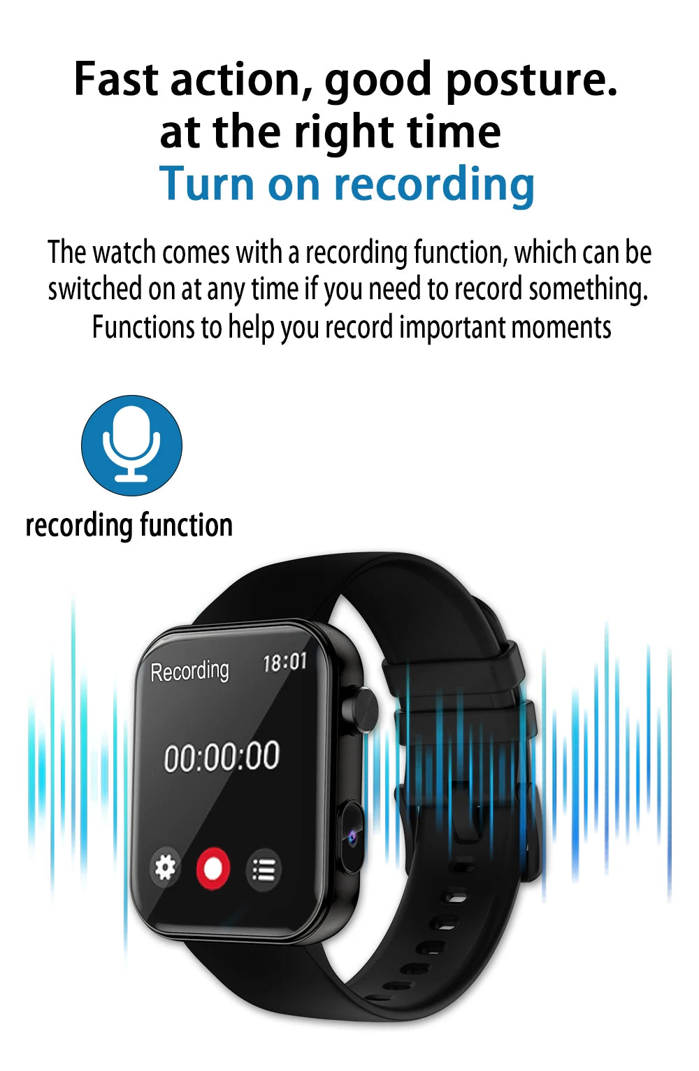 LIGE 2025 New 512MB Camera Smartwatch 1.91" HD Make Answer Call Take Video Sound Recording Music Sports Waterproof Smart Watch