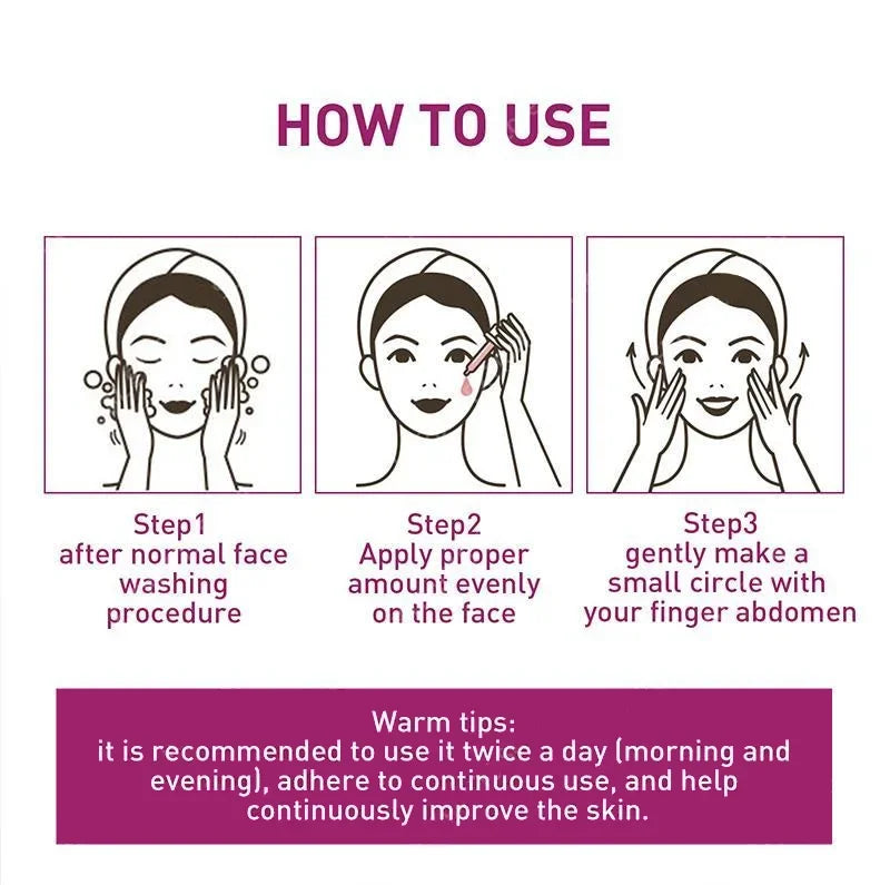 Anti-aging Serum Face Neck Forehead Wrinkles Removal Moisturizing Reduces Fine Lines Lifting Firming Tightens Skin Product