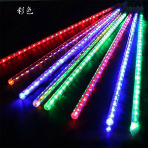 30/50cm Meteor Shower Rain 8 Tubes LED String Lights Waterproof Christmas Outdoor Patio Decorations Wedding Navidad Tree Holiday
