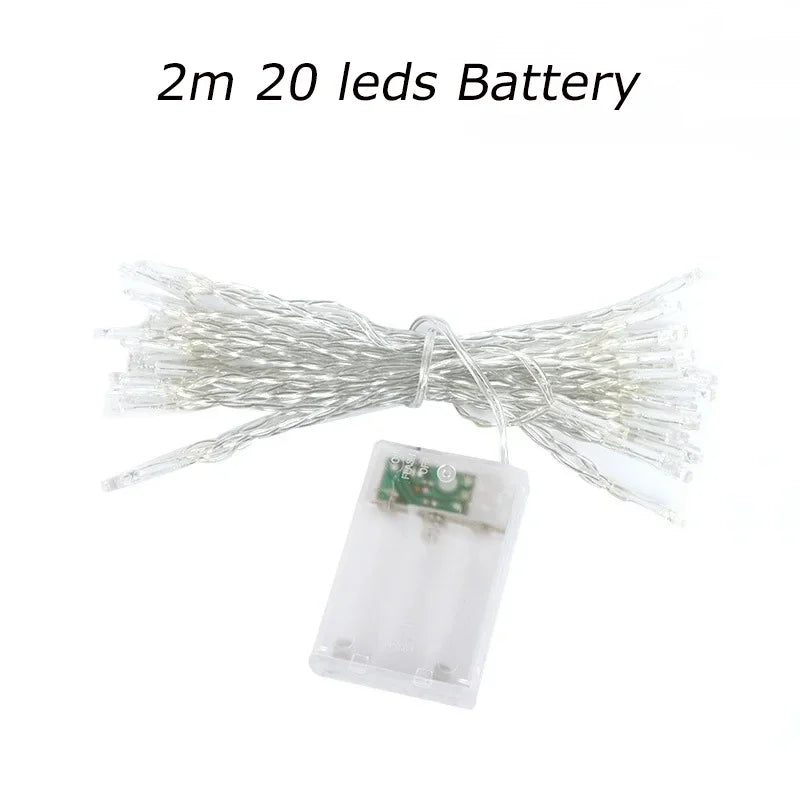 LED Garland String Lights 10m 30m 50m 100m Christmas Tree Wedding Decoration Waterproof Fairy Light Indoor Outdoor 220V EU Lamp