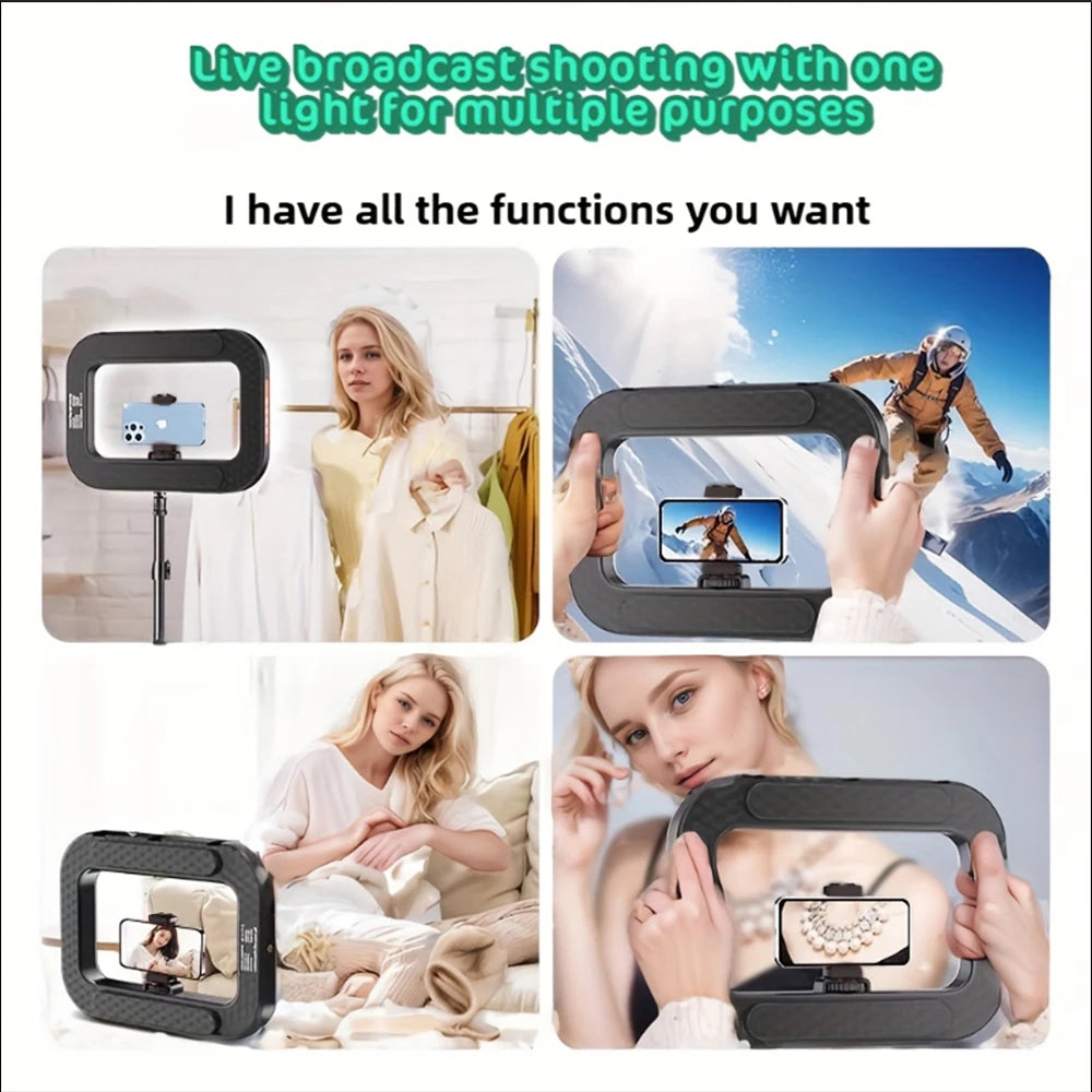 Live Fill Light Rechargeable 4000mAh Adjustable Brightness LED Lights Phone Camera Selifie Light Photo Graphy Portable LED Light