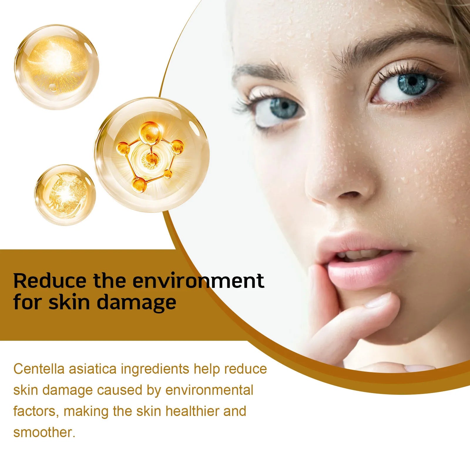 EELHOE Centella Serum Deep Hydration Pore Shrinking Smooth Moisturizing Facial Skin Rejuvenation Hyaluronic Acid Face Serum 30ml