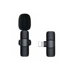 New Wireless Lavalier Microphone 2in1 Portable Audio Video Recording Mini Mic for iPhone Android Live Broadcast Gaming Phone Mic