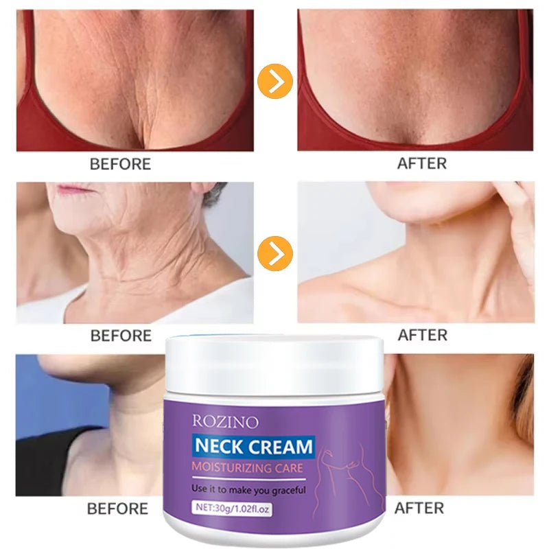 Instant Neck Cream Remove Wrinkle Anti-Aging Firming Whitening Moisturizing Nourishing Smooth Tighten Skin Care Beauty Health