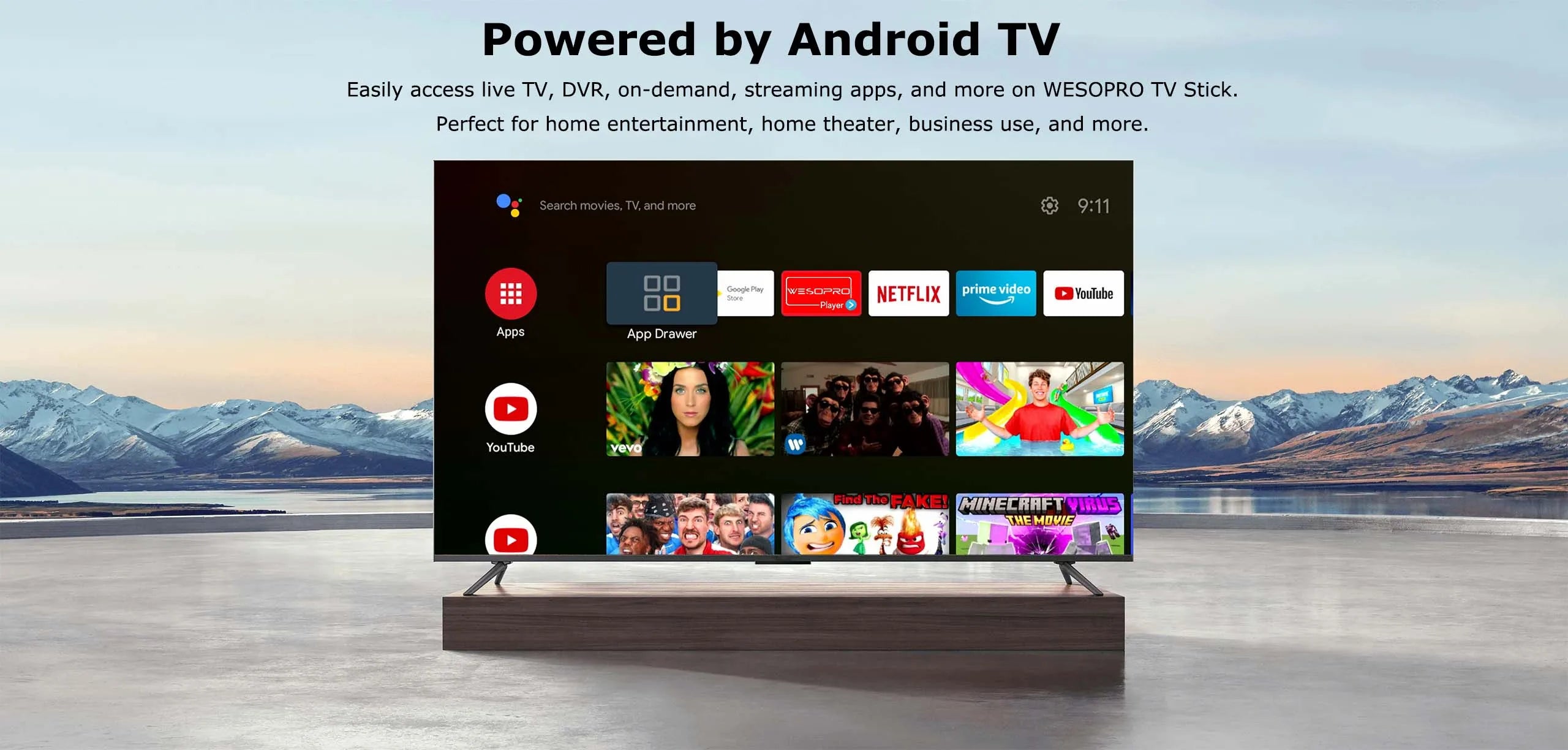WESOPRO Android TV Stick G2 Lite Plus IPTV Dongle 1GB 2GB RAM 8GB ROM 2.4GHz 5.0GHz Wifi 4K Decoding Streaming Media Fire Stick - You Offer