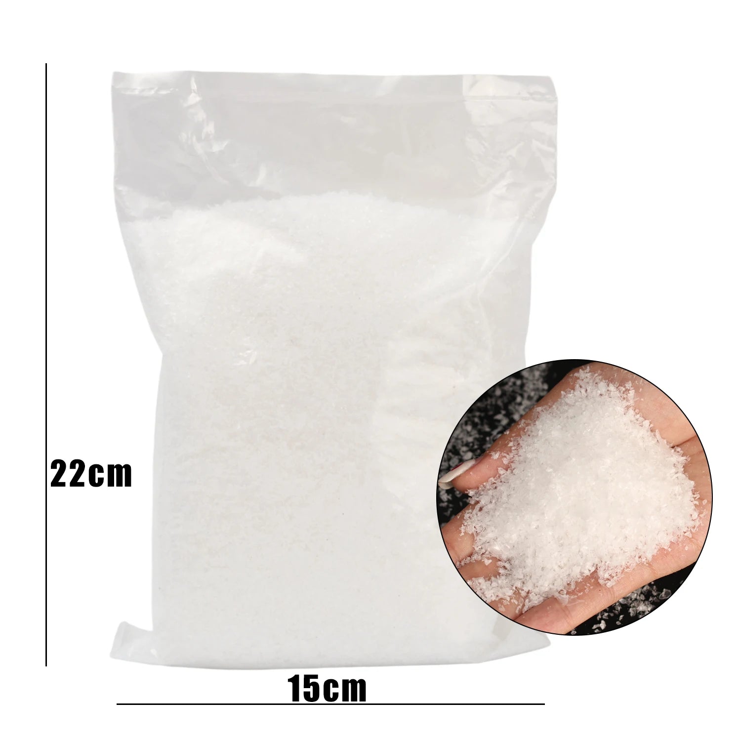 Artificial Fake Snow Christmas Snow Powder Winter Snowflake Decor for DIY Crafts Village Displays Holiday Xmas Party Favors