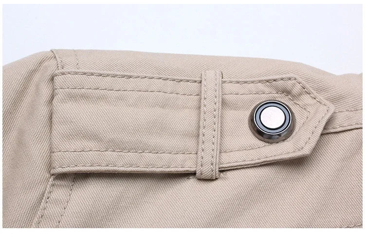 Cargo Jacket Men Casual Windbreaker Jacket Coat Men Spring Autumn New Hot Outwear Stand Slim Unload Jacket Mens