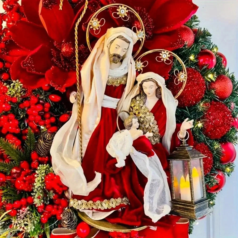Christmas Wreath Hot Sale Merry Christmas Decoration Wreath Manufacturer Artificial Greenery Christmas Garland Decoration