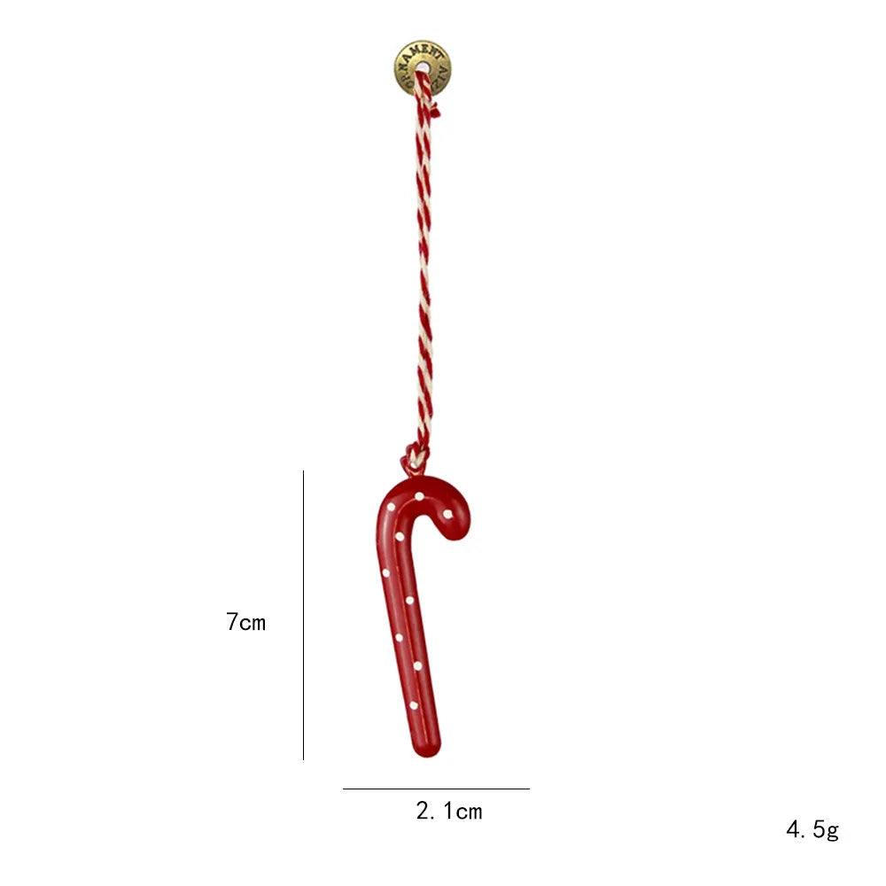Nordic Christmas Hanging Decoration Cartoon Soldiers Angel DIY Drop Ornaments Double-sides Iron Art Xmas Tree Ornament