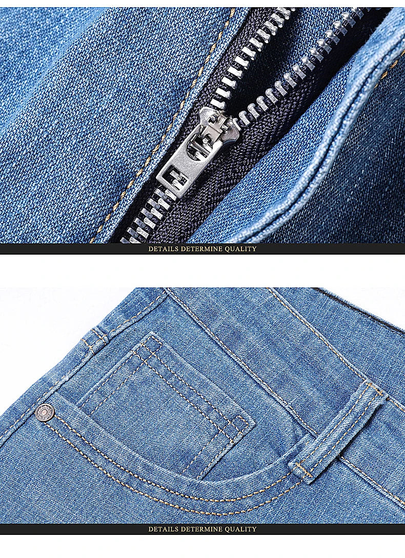Men's Denim Jeans Thin Summer Straight Business Soft Fashion New High Quality Pants New Arrivals Dropship OL Work Trousers - You Offer