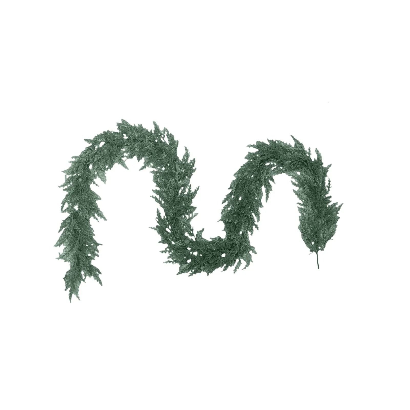 270cm Christmas Norfolk Pine Dense Garland Artificial Greenery Garland For Holiday Mantle Fireplace Table Home Decor