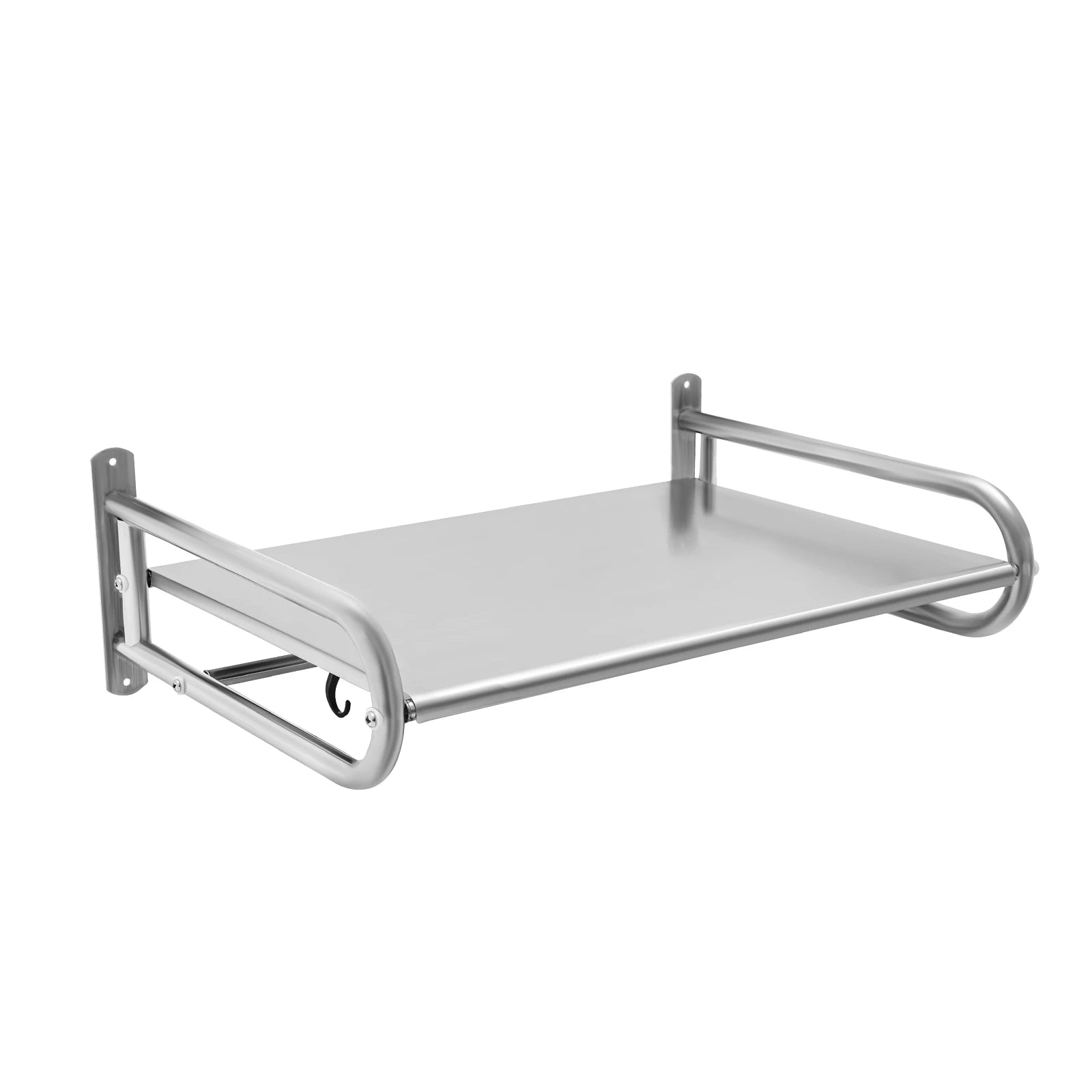 Microwave Stand, 2-Tier Adjustable Wall-Mounted, Stainless Steel, Ideal for Kitchen and Bathroom, Modern Design for Space Saving - You Offer