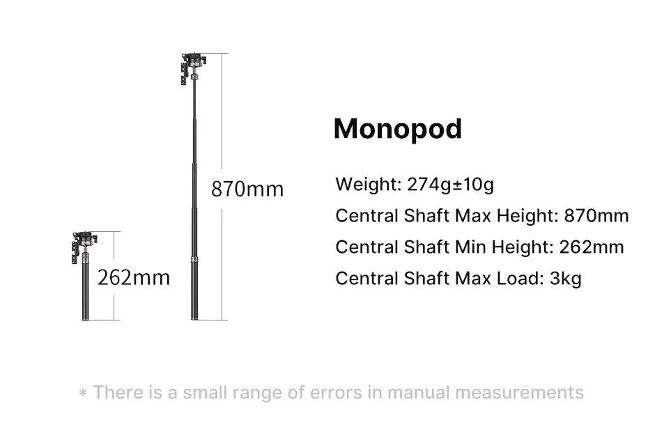 Ulanzi MT-63 26CM Portable Mini Tripod with 360° Panoramic Head Horizontal and Vertical Shooting for Smartphones Cameras