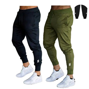 2026 New 2 Pieces Running Pants Thin Sports Training Sweatpants Gym Breathable Fitness Bottoms Jogger Sportswear Pants Men