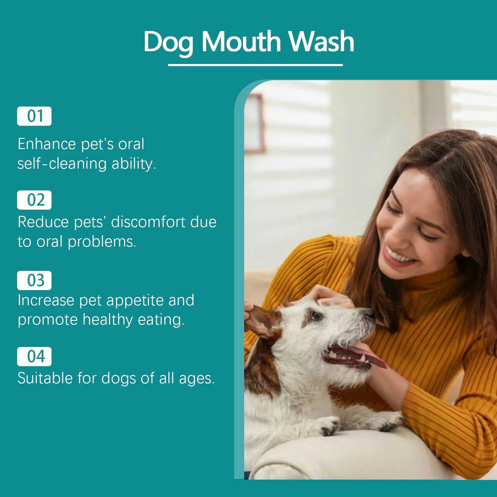 100ml Dog Mouth Wash Tooth Stains Cleaning Liquid Tartar Control Soothes Gums Bad Breath Freshing Deodorant Pet Oral Supplies