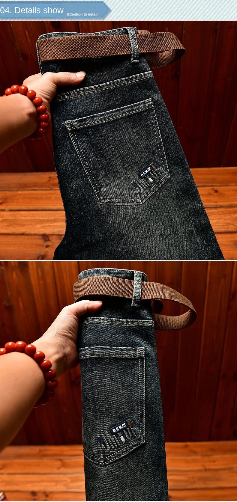Trendy brand jeans for men in autumn 2025, thick denim, elastic fabric, fashionable street slim fit small leg pants - You Offer