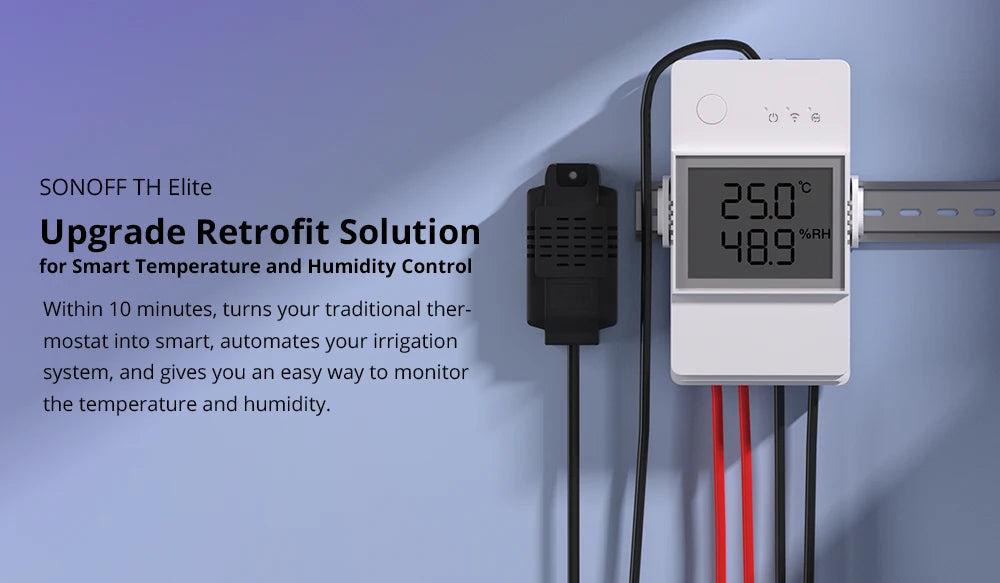 16/20A SONOFF TH Elite Origin Wifi Temperature Humidity Monitor Controller Switch With THS01/WTS01 Sensor Diy Smart Thermostatic