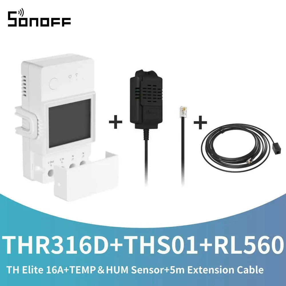 16/20A SONOFF TH Elite Origin Wifi Temperature Humidity Monitor Controller Switch With THS01/WTS01 Sensor Diy Smart Thermostatic