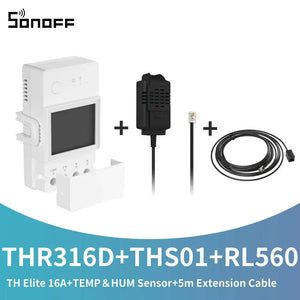 16/20A SONOFF TH Elite Origin Wifi Temperature Humidity Monitor Controller Switch With THS01/WTS01 Sensor Diy Smart Thermostatic