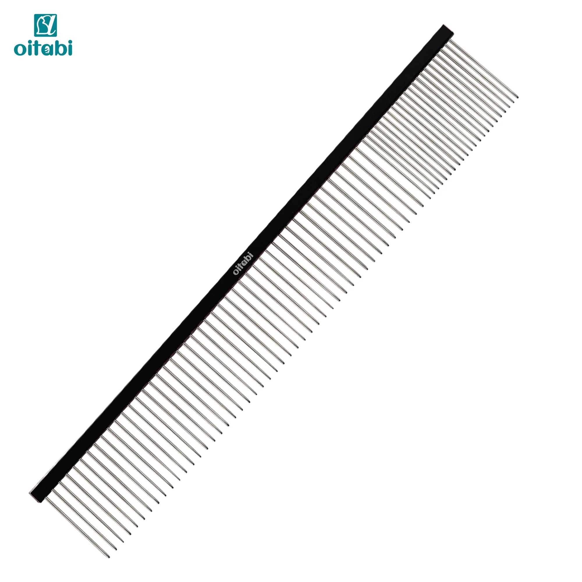 OITABI Extra-Long Pet Grooming Comb Professional Sparse & Dense Row Comb Dog Comb Removes Hair of Knots and Tangles Double Tooth