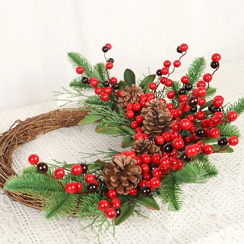 Festive Holiday Wreath For Christmas Halloween Decor Elegant Simulation Door Window Hanging Pendant Home Party Seasonal Decor
