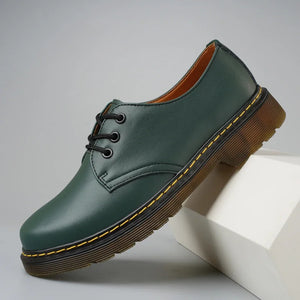 British Style Luxury Shoes Brand Thick Bottom Genuine Leather Oxford Shoes Lace Up Beef Tendon Outsole Work Shoes Casual