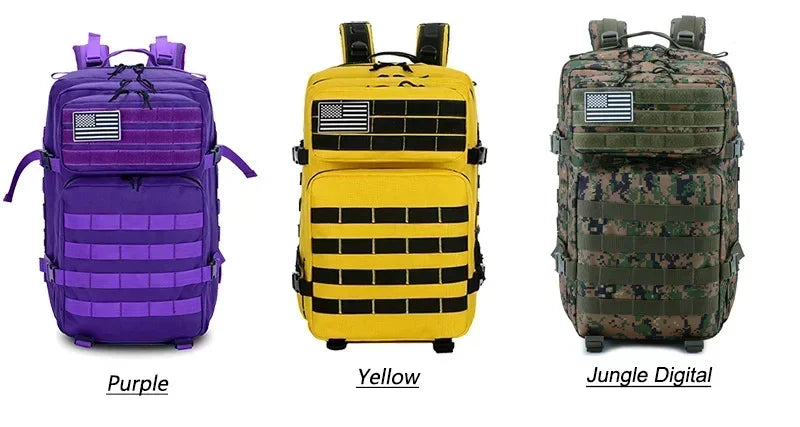 45L Tactical Backpack Large Capacity Outdoor Rucksack 3 Day Fitness Hiking Bag Hiking Camping Gear Backpacks - You Offer