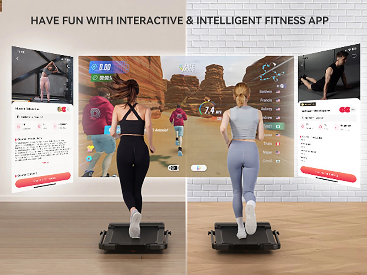 3in1 Treadmill Exercise Machine LED Touch Screen with Remote Control Foldable Walkingpad Portable Under Desktreadmills for Home