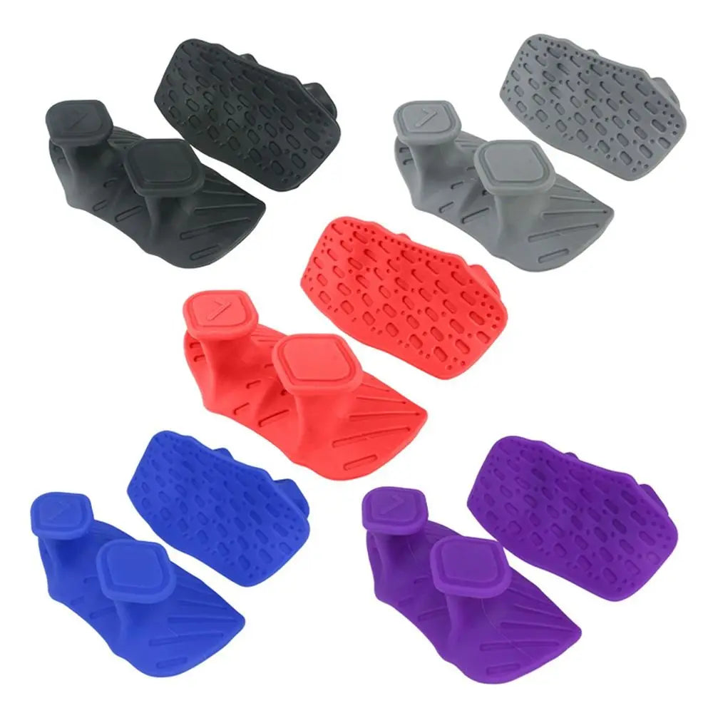 1 Pair Anti-Slip Workout Grips Ergonomic Rubber Hand Protector Gloves for Weight Lifting, Pull-Ups, Home Gym Training & Exercise