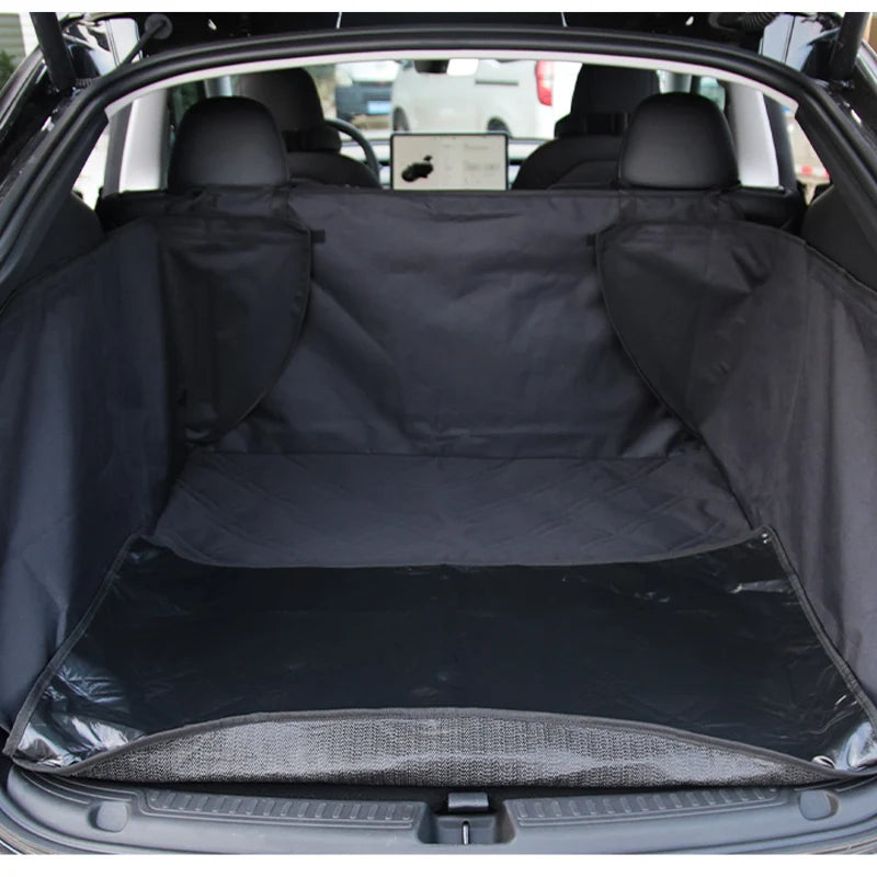 Rear Trunk Pet Mat for Tesla Model Y Juniper 2025 HW4.0 2024 Dog Seat Cover Fabric Oxford Waterproof Pad Bed Interior Protect