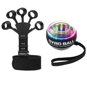 LED Gyroscopic Ball Autostart Range Gyro Power Wrist Ball Self Start Fitness Exercise Equipment Arm Hand Muscle Strength Trainer