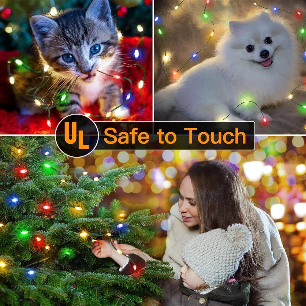 1000/500LED Fairy String Lights Christmas Garland Outdoor Decor Lights Waterproof With Remote For Tree Street Wedding Party