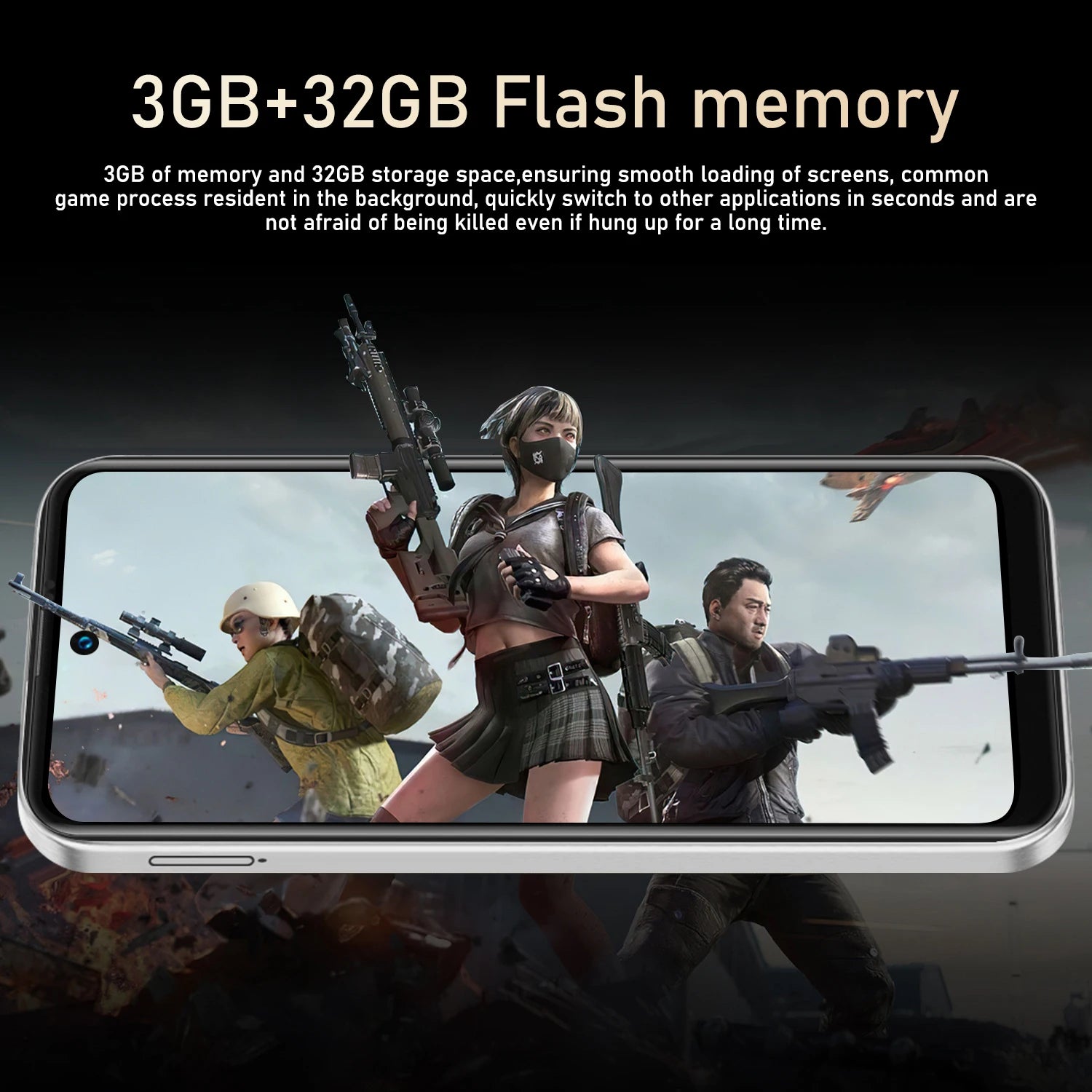 FUFFI 6.56 Inch Smartphone, 4G Network Dual SIM Phone, Android 10.0 Phone with 32GB ROM, Quad Core Processor, 2+2MP Pixels Phone