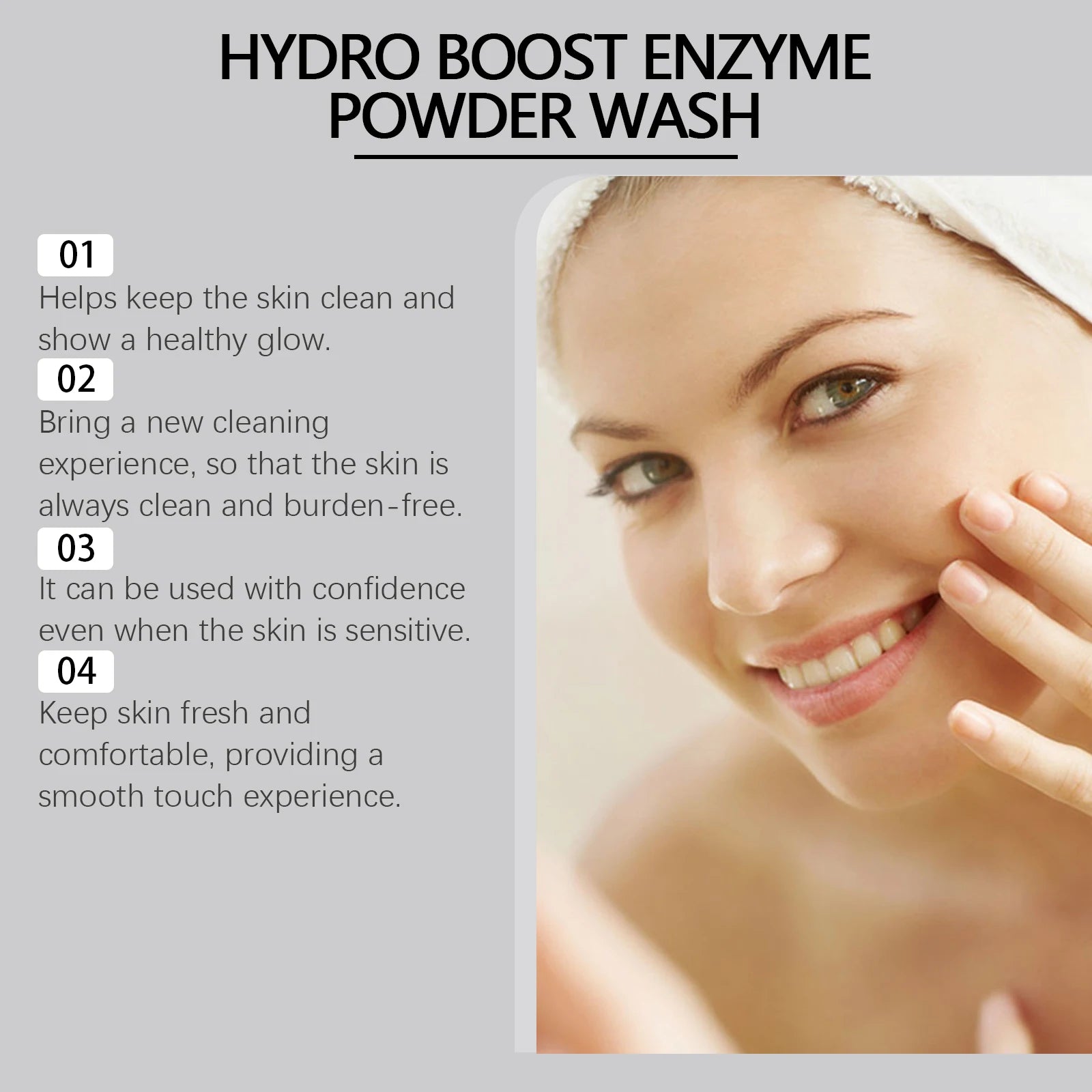 Enzyme Face Powder Wash Skin Oil Control Clean Facial Pores Remove Blackheads Pimples Brighten Skin Tone Long-lasting Freshness