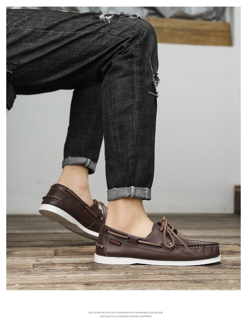 Men Loafer Shoes High Quality Handmade Wear-Resistant Genuine Leather Casual Shoes Business Luxury Dress Designer Shoes Driving