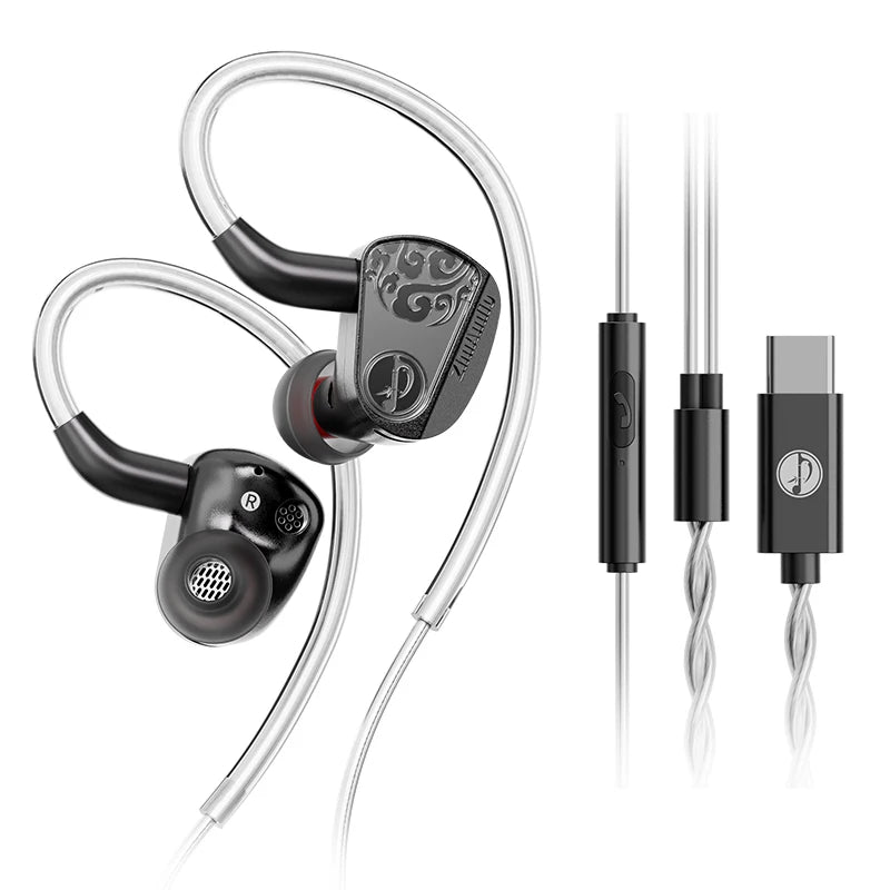 Zhulinniao JingHong Z3 2025 In-Ear HiFi Earphones Dual Dynamic Drivers High-Fidelity Metal Music Monitor Customizable