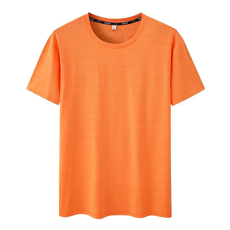 Plus Size T-Shirt Men 5XL 6XL 7XL 110-175kg Sport Quick Dry Breathable Running Gym Tees Round Neck Short Sleeve Oversized Tops
