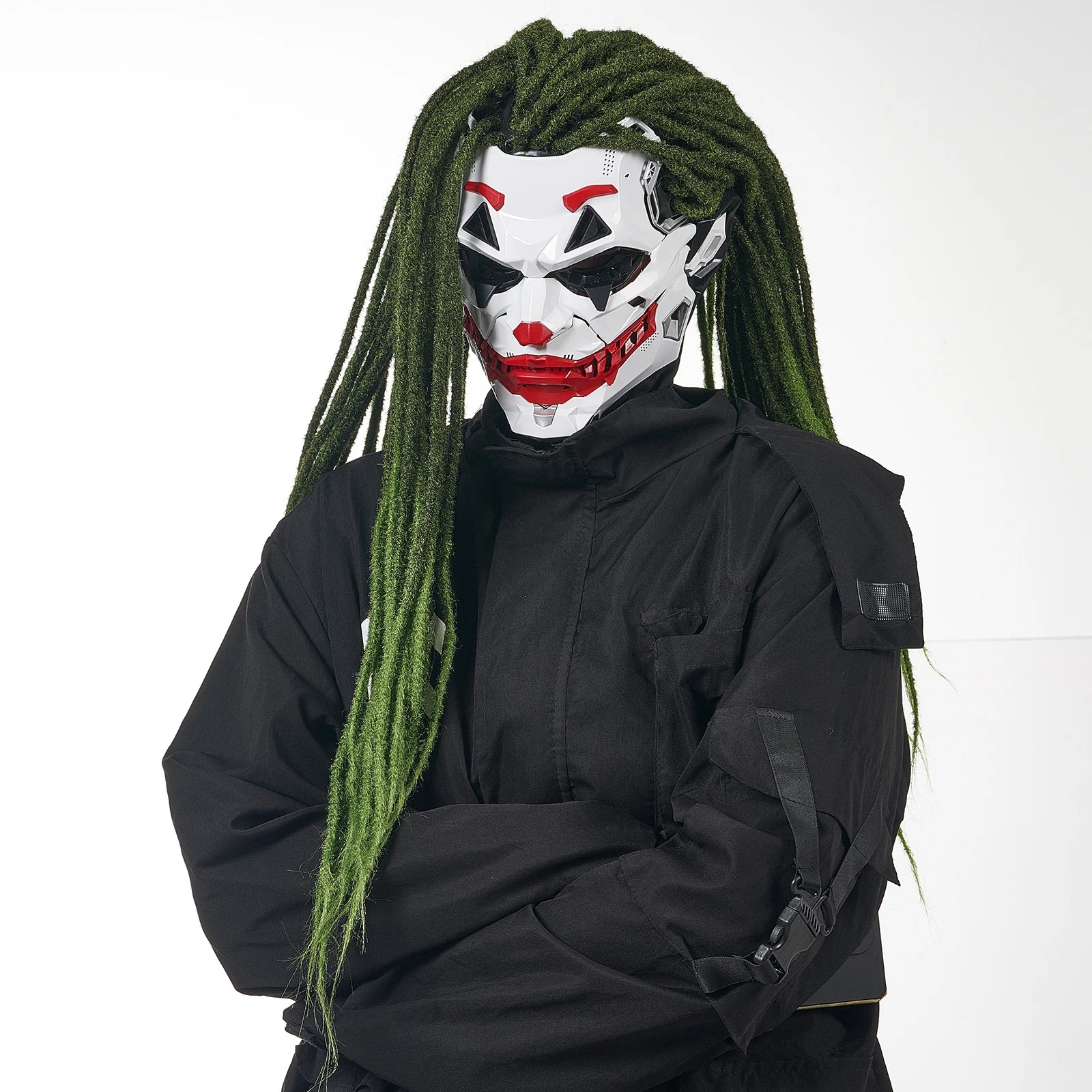 Joker Masks Cyberpunk Masks Clown Braids 2d Cosplay Resin Custom Products Halloween Anime Role-Playing Props And Gifts Toys