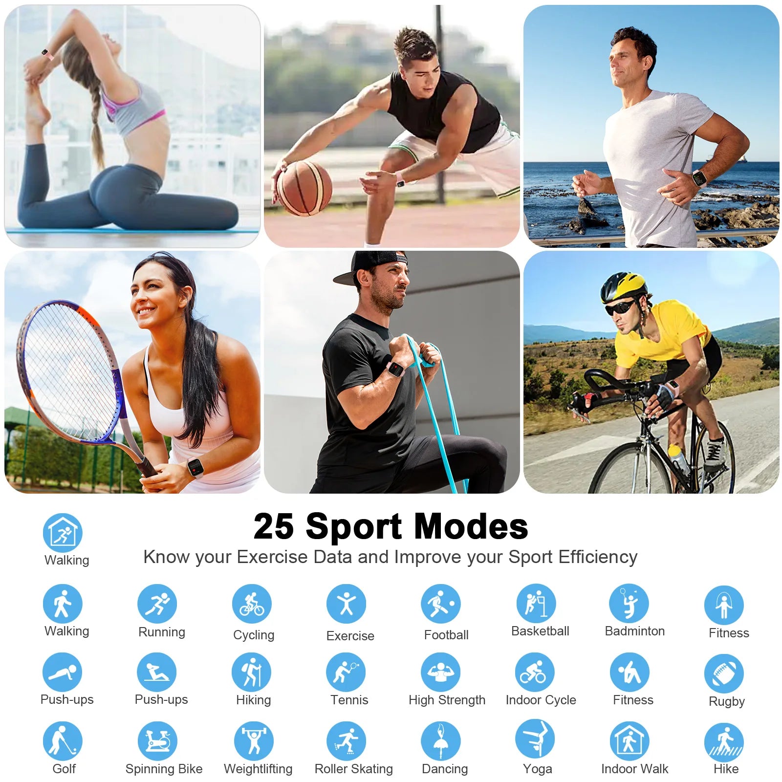 Smart Watch, Fitness Tracker Watch for Men Women, 1.69'' Touch Smartwatch Fitness Watch with Pedometer/Sleep Monitor. - You Offer