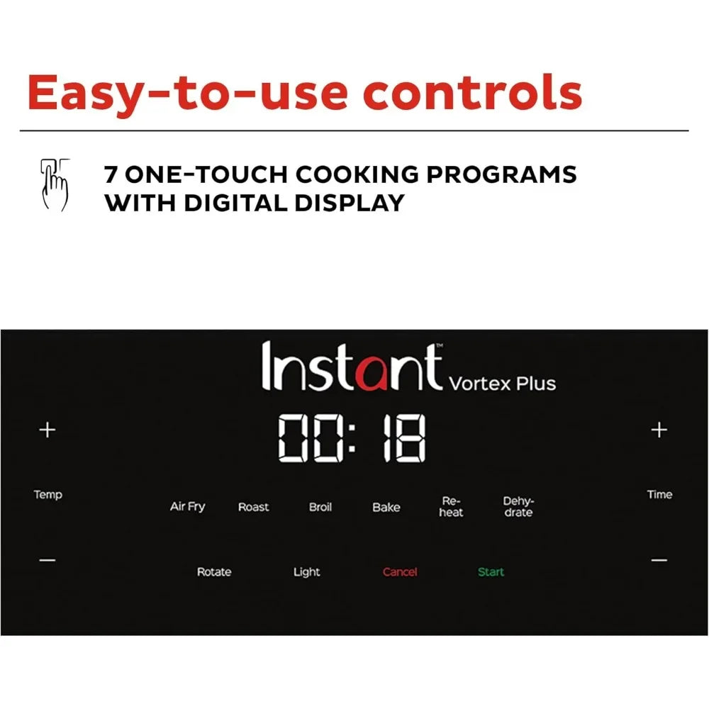 NEW-Instant Pot 10QT Air Fryer, 7-in-1 Functions With EvenCrisp Technology That Crisps, Broils, Bakes, Roasts, Dehydrates, Rehea