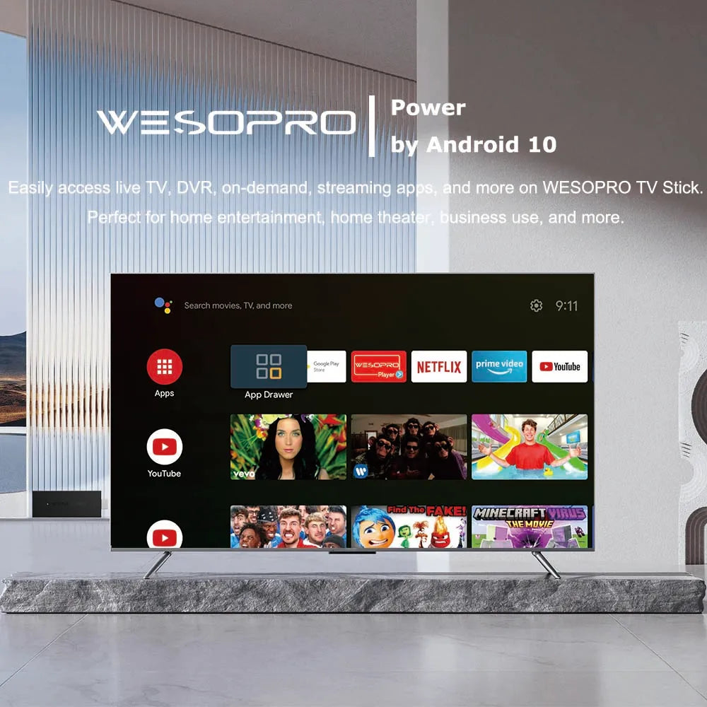 WESOPRO Android TV Stick G2 Lite Plus IPTV Dongle 1GB 2GB RAM 8GB ROM 2.4GHz 5.0GHz Wifi 4K Decoding Streaming Media Fire Stick - You Offer