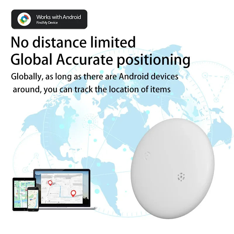 Android AirTag with Magnet Holder Compatible with Google Find My, Waterproof Shockproof Smart Tracker with Protective Cover