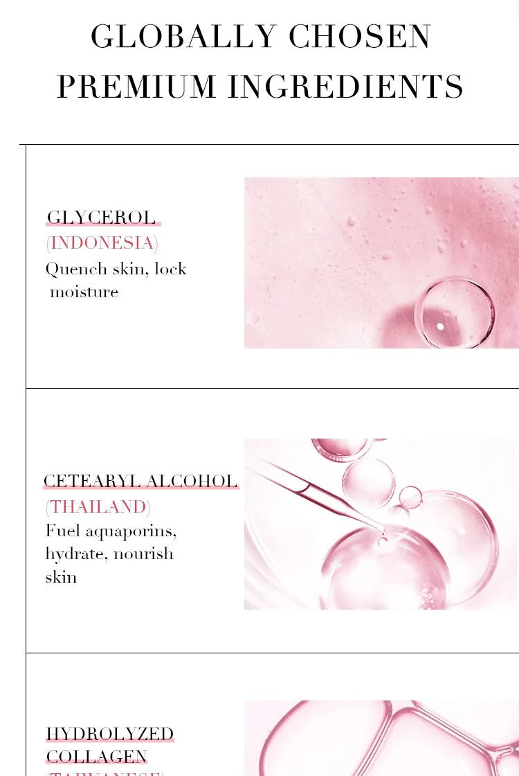 PDRN Pink Collagen Gel Cream  Fade Fine Lines Facial Moisturizing brightning Anti Aging Firming Skin Care