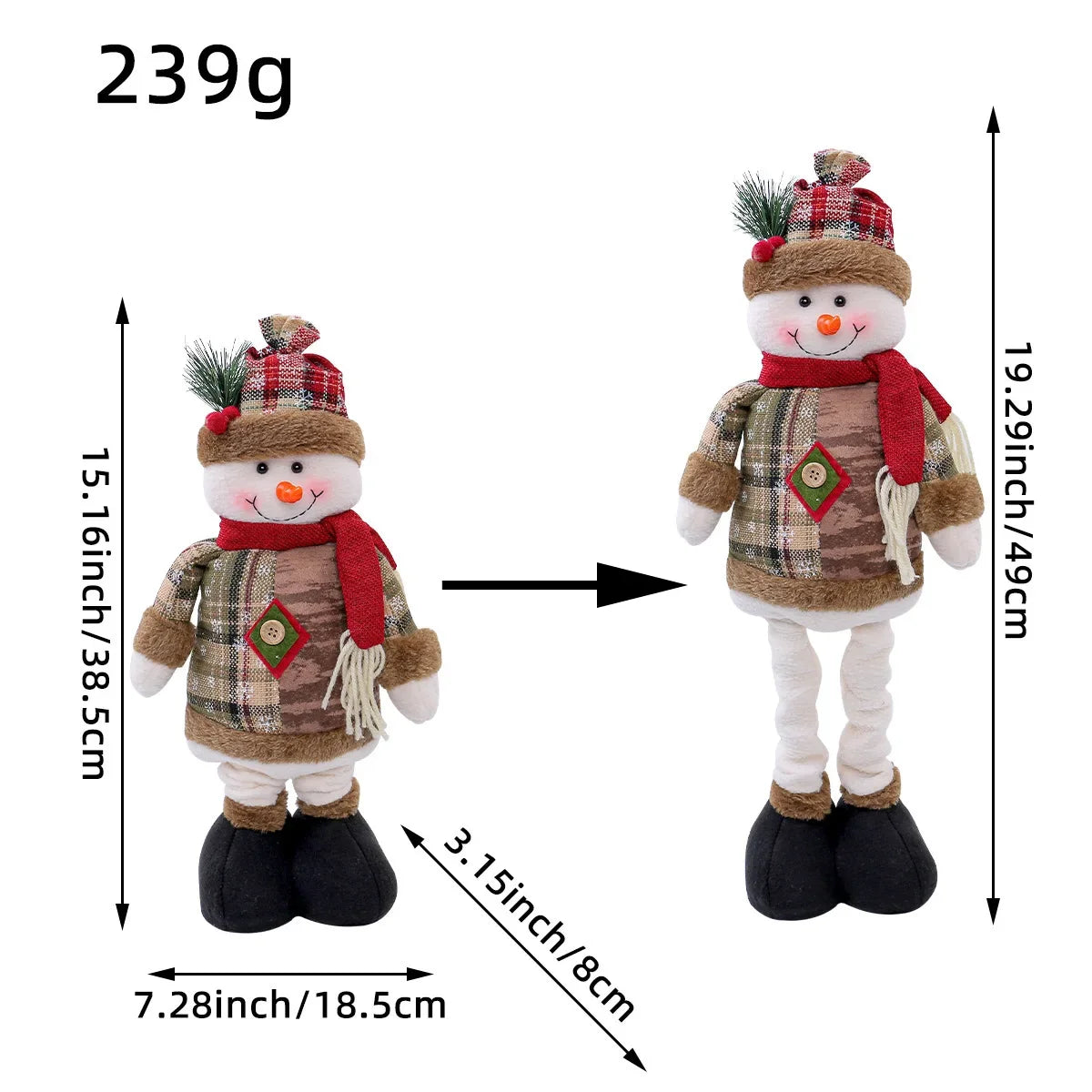 Hanging Christmas Plush Ornaments Set - Santa Snowman Elk Doll Decor for Xmas Tree, Home Party Gift & Stocking Stuffers 2025
